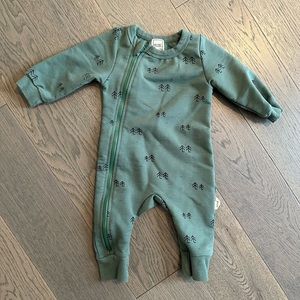 Romp clothing co sage trees zip jumpsuit romper